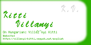 kitti villanyi business card
